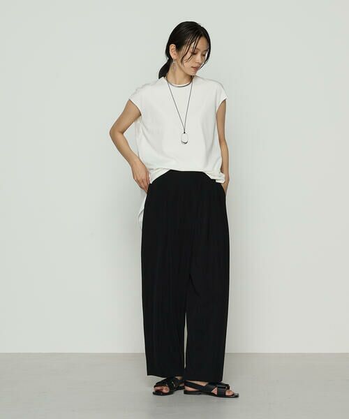 COMME CA PLATINUM / コムサ・プラチナ カットソー | ハイテンションポンチライト フレンチスリーブロングプルオーバー | 詳細1