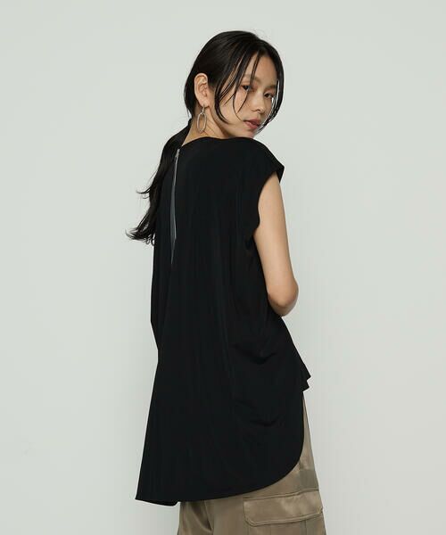 COMME CA PLATINUM / コムサ・プラチナ カットソー | ハイテンションポンチライト フレンチスリーブロングプルオーバー | 詳細10