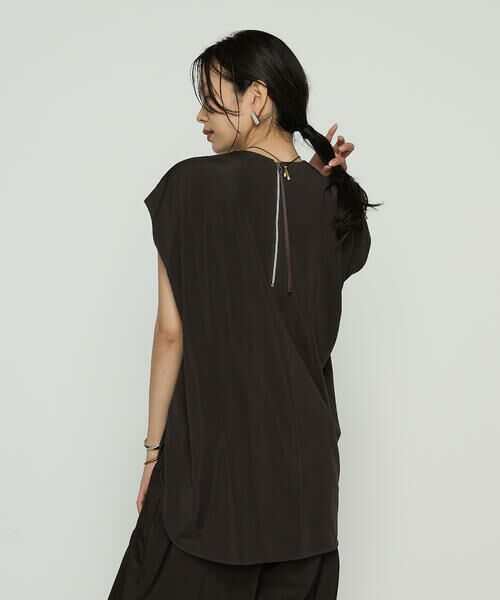 COMME CA PLATINUM / コムサ・プラチナ カットソー | ハイテンションポンチライト フレンチスリーブロングプルオーバー | 詳細25