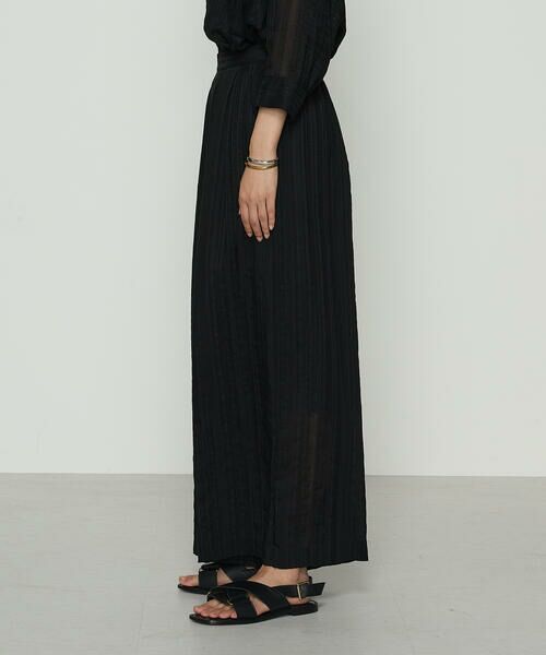 COMME CA PLATINUM / コムサ・プラチナ その他パンツ | ジャカードボーダー タックワイドパンツ | 詳細5