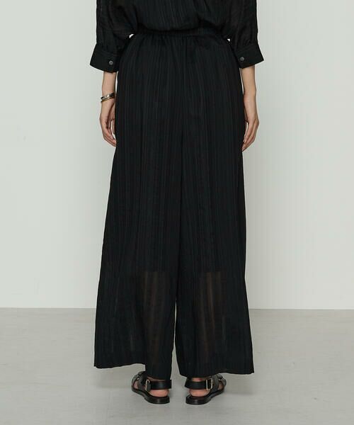 COMME CA PLATINUM / コムサ・プラチナ その他パンツ | ジャカードボーダー タックワイドパンツ | 詳細6