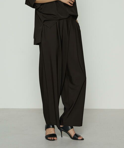 COMME CA PLATINUM / コムサ・プラチナ その他パンツ | ハイテンションポンチライト ドレープタックパンツ | 詳細16