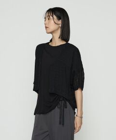 COMME CA PLATINUM / コムサ・プラチナ ブルゾン | チェック柄カラミ ショートブルゾン