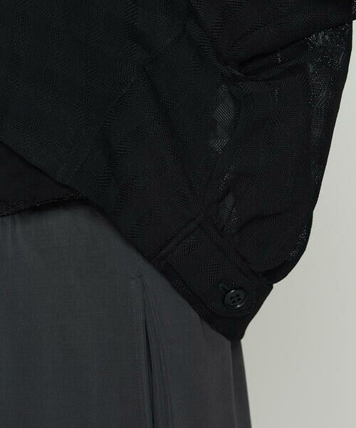 COMME CA PLATINUM / コムサ・プラチナ ブルゾン | チェック柄カラミ ショートブルゾン | 詳細10