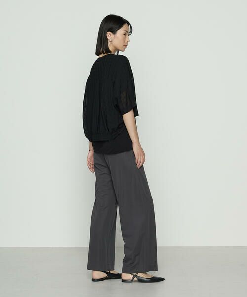 COMME CA PLATINUM / コムサ・プラチナ ブルゾン | チェック柄カラミ ショートブルゾン | 詳細2