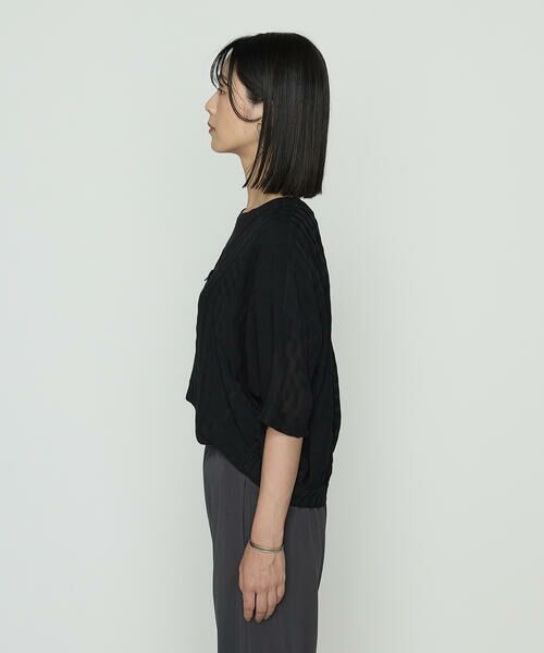 COMME CA PLATINUM / コムサ・プラチナ ブルゾン | チェック柄カラミ ショートブルゾン | 詳細6