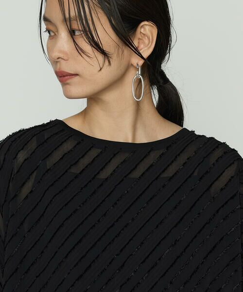 COMME CA PLATINUM / コムサ・プラチナ カットソー | バイアス柄カットジャカード バイアス柄プルオーバー | 詳細6