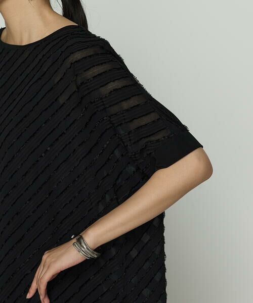 COMME CA PLATINUM / コムサ・プラチナ カットソー | バイアス柄カットジャカード バイアス柄プルオーバー | 詳細7