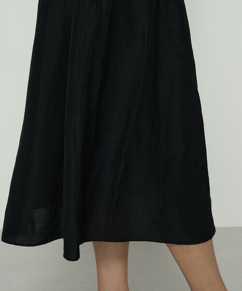 COMME CA PLATINUM / コムサ・プラチナ ロング・マキシ丈ワンピース | アセテートリネンタッサー ヘンリーネックワンピース | 詳細15