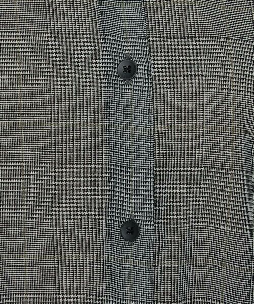 COMME CA PLATINUM / コムサ・プラチナ シャツ・ブラウス | シアーグレンチェック ブラウジングヘムシャツ | 詳細11