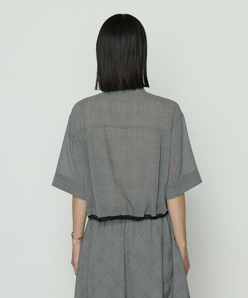 COMME CA PLATINUM / コムサ・プラチナ シャツ・ブラウス | シアーグレンチェック ブラウジングヘムシャツ | 詳細6