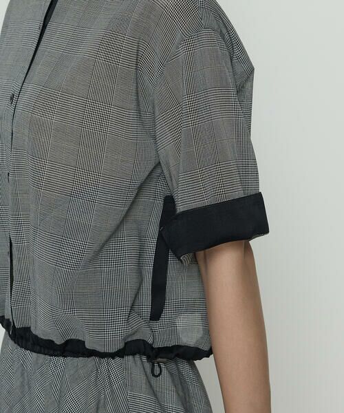 COMME CA PLATINUM / コムサ・プラチナ シャツ・ブラウス | シアーグレンチェック ブラウジングヘムシャツ | 詳細9