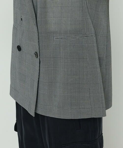 COMME CA PLATINUM / コムサ・プラチナ ベスト | グレンチェック スリーブレスジャケット | 詳細9