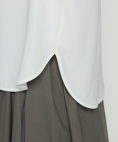 COMME CA PLATINUM / コムサ・プラチナ シャツ・ブラウス | マットサテン タイ付 ハイネックブラウス | 詳細10