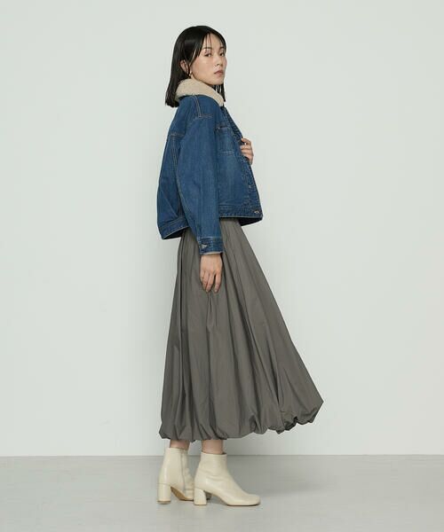 COMME CA PLATINUM / コムサ・プラチナ ロング・マキシ丈スカート | エアリータフタ バルーンスカート | 詳細17