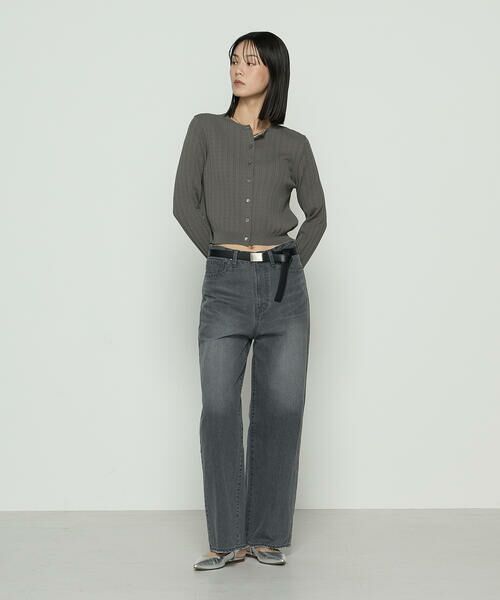 COMME CA PLATINUM / コムサ・プラチナ デニムパンツ | 10.5オンスセンタープレス ワイドデニムパンツ | 詳細2