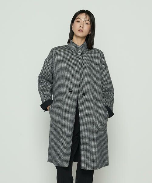 COMME CA PLATINUM / コムサ・プラチナ その他アウター | ジーロンWフェイスアンチピリングリバーシブルコート（05:ブラック×千鳥）