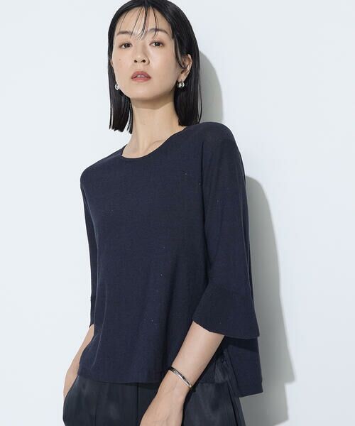 COMME CA PLATINUM / コムサ・プラチナ ニット・セーター | 天竺裏目編み スパンコールニットプルオーバー | 詳細4