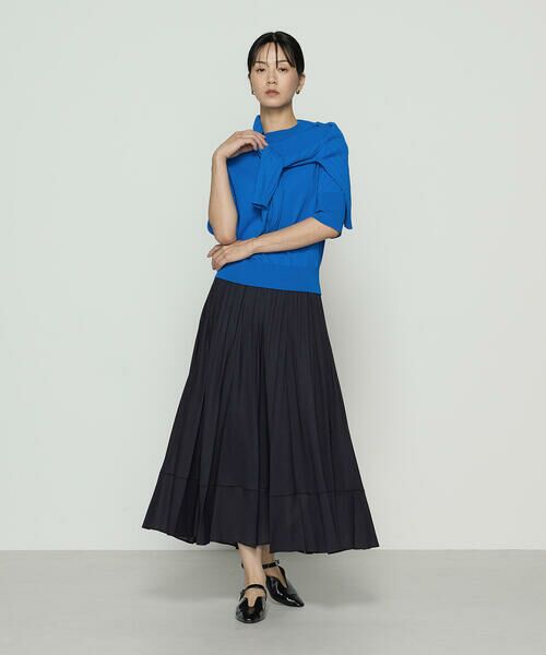 COMME CA PLATINUM / コムサ・プラチナ ロング・マキシ丈スカート | ドライシャンブレー プリーツスカート | 詳細11