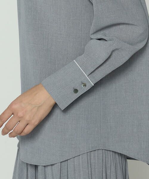 COMME CA PLATINUM / コムサ・プラチナ シャツ・ブラウス | ドライシャンブレー レース襟付きシャツ | 詳細11