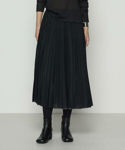 COMME CA PLATINUM / コムサ・プラチナ ロング・マキシ丈スカート | ソフトチュール×ウーリー分繊トリコット広巾 スカート | 詳細8