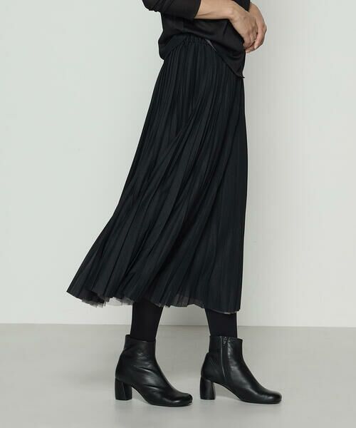 COMME CA PLATINUM / コムサ・プラチナ ロング・マキシ丈スカート | ソフトチュール×ウーリー分繊トリコット広巾 スカート | 詳細9