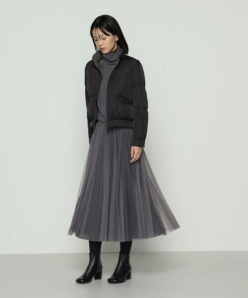 COMME CA PLATINUM / コムサ・プラチナ ロング・マキシ丈スカート | ソフトチュール×ウーリー分繊トリコット広巾 スカート | 詳細3