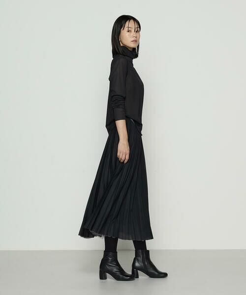 COMME CA PLATINUM / コムサ・プラチナ ロング・マキシ丈スカート | ソフトチュール×ウーリー分繊トリコット広巾 スカート | 詳細6