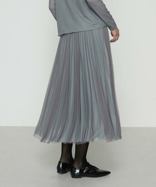 COMME CA PLATINUM / コムサ・プラチナ ロング・マキシ丈スカート | ソフトチュール×ウーリー分繊トリコット広巾 スカート | 詳細27