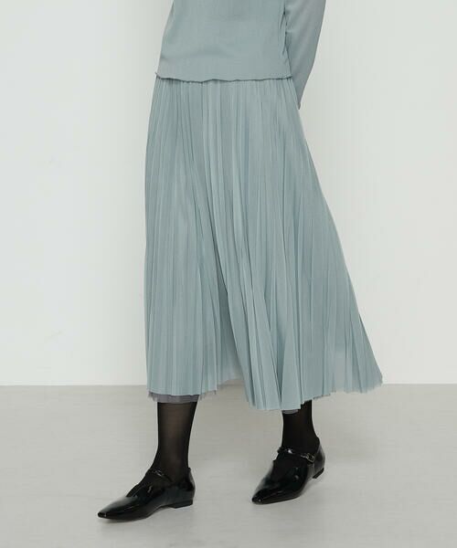 COMME CA PLATINUM / コムサ・プラチナ ロング・マキシ丈スカート | ソフトチュール×ウーリー分繊トリコット広巾 スカート | 詳細28