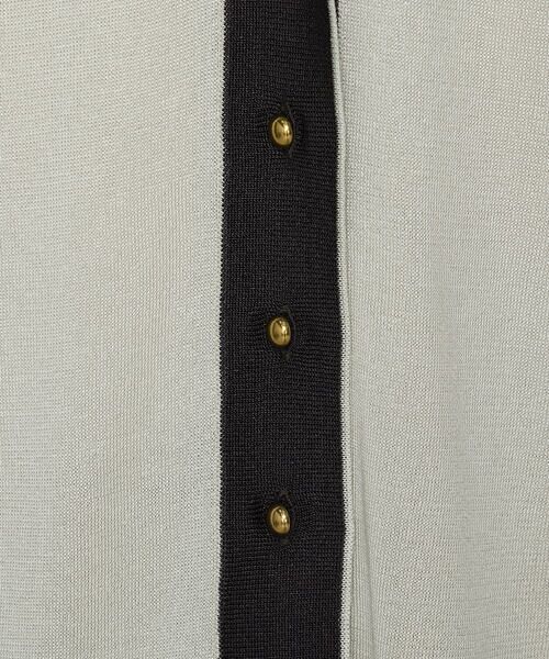 COMME CA PLATINUM / コムサ・プラチナ カーディガン・ボレロ | シルキー天竺ニット バイカラーカーディガン | 詳細16