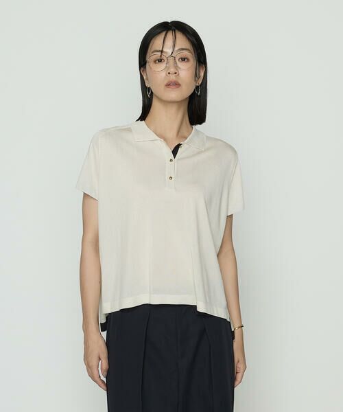 COMME CA PLATINUM / コムサ・プラチナ ニット・セーター | シルキー天竺ニット ポロニットプルオーバー | 詳細8