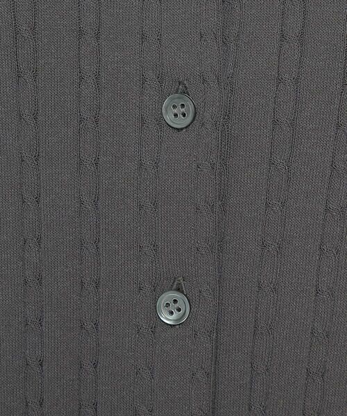 COMME CA PLATINUM / コムサ・プラチナ カーディガン・ボレロ | コットンダルストレッチ ケーブルカーディガン | 詳細3