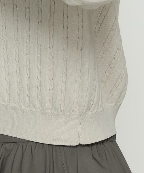 COMME CA PLATINUM / コムサ・プラチナ カーディガン・ボレロ | コットンダルストレッチ ケーブルカーディガン | 詳細11