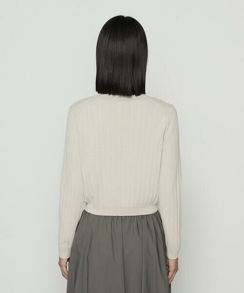 COMME CA PLATINUM / コムサ・プラチナ カーディガン・ボレロ | コットンダルストレッチ ケーブルカーディガン | 詳細8