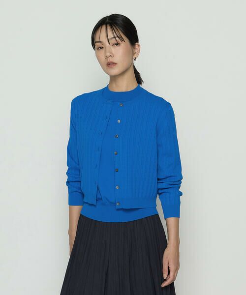 COMME CA PLATINUM / コムサ・プラチナ カーディガン・ボレロ | コットンダルストレッチ ケーブルカーディガン | 詳細15