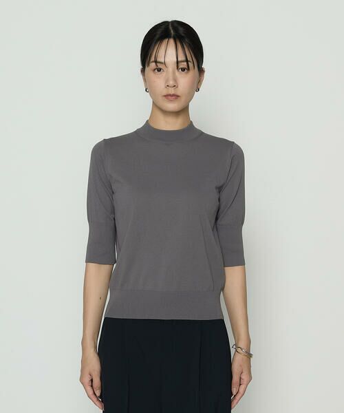 COMME CA PLATINUM / コムサ・プラチナ ニット・セーター | コットンダルストレッチ 半袖プルオーバー | 詳細3