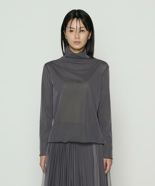 COMME CA PLATINUM / コムサ・プラチナ カットソー | ソフトチュール×ウーリー分繊トリコット広巾 プルオーバー | 詳細7