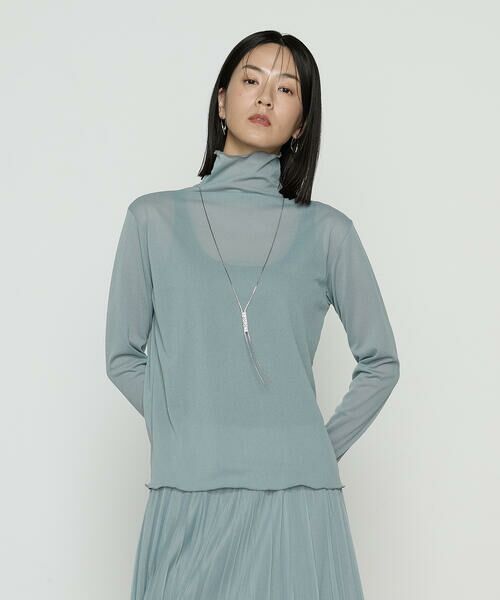 COMME CA PLATINUM / コムサ・プラチナ カットソー | ソフトチュール×ウーリー分繊トリコット広巾 プルオーバー | 詳細30