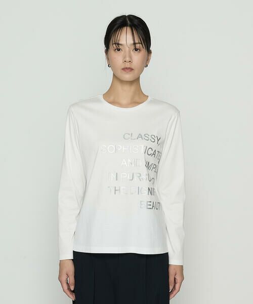 COMME CA PLATINUM / コムサ・プラチナ Tシャツ | スーピマバイオシルスムース パーパスT | 詳細3