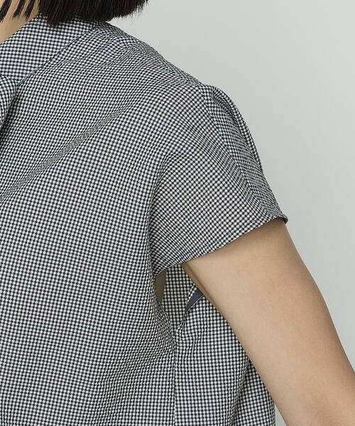 COMME CA PLATINUM / コムサ・プラチナ シャツ・ブラウス | シアーサッカーギンガム ボウタイブラウス | 詳細12
