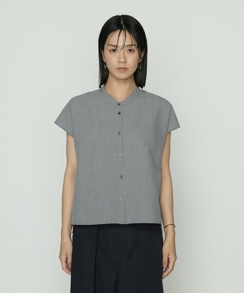 COMME CA PLATINUM / コムサ・プラチナ シャツ・ブラウス | シアーサッカーギンガム ボウタイブラウス | 詳細5