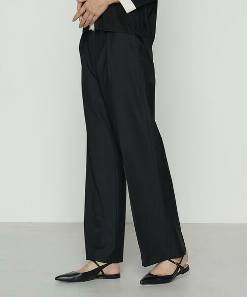 COMME CA PLATINUM / コムサ・プラチナ セットアップ | 【セットアップ対応】ブライトリー ワイドパンツ(05:ブラック)