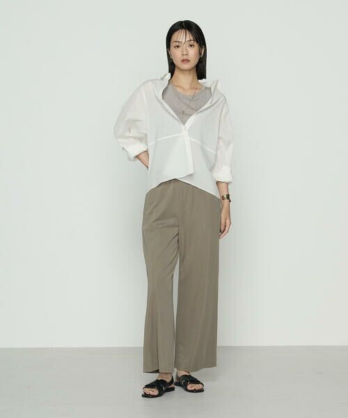 COMME CA PLATINUM / コムサ・プラチナ シャツ・ブラウス | ドライオーガンジー ステッチワークドルマンシャツ | 詳細2