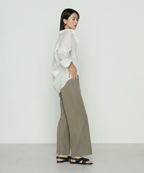 COMME CA PLATINUM / コムサ・プラチナ シャツ・ブラウス | ドライオーガンジー ステッチワークドルマンシャツ | 詳細3