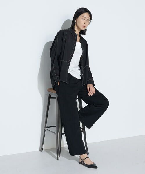 COMME CA PLATINUM / コムサ・プラチナ シャツ・ブラウス | ドライオーガンジー ステッチワークドルマンシャツ | 詳細24