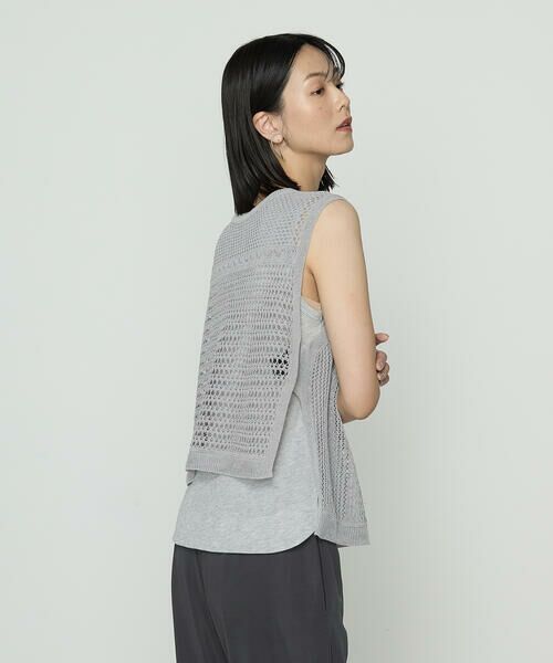 COMME CA PLATINUM / コムサ・プラチナ ニット・セーター | コイルヤーン レーシーベスト | 詳細7