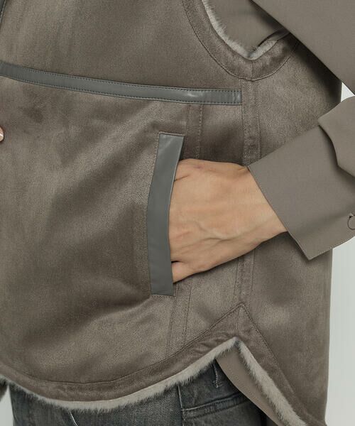 COMME CA PLATINUM / コムサ・プラチナ ベスト | エコファー リバーシブルジレ | 詳細13