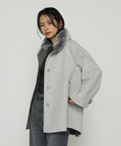 COMME CA PLATINUM / コムサ・プラチナ その他アウター | アンゴラウール ・Aラインショートコート