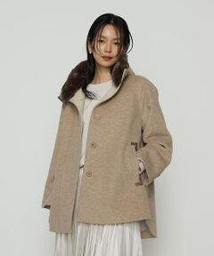 COMME CA PLATINUM / コムサ・プラチナ その他アウター | アンゴラウール ・Aラインショートコート